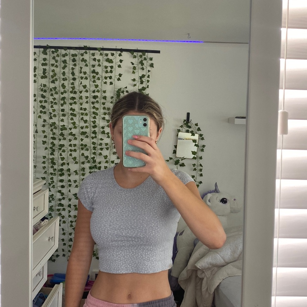 Brandy Melville crop top floral shirt